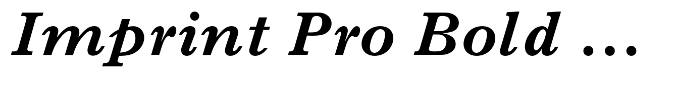 Imprint Pro Bold Italic
